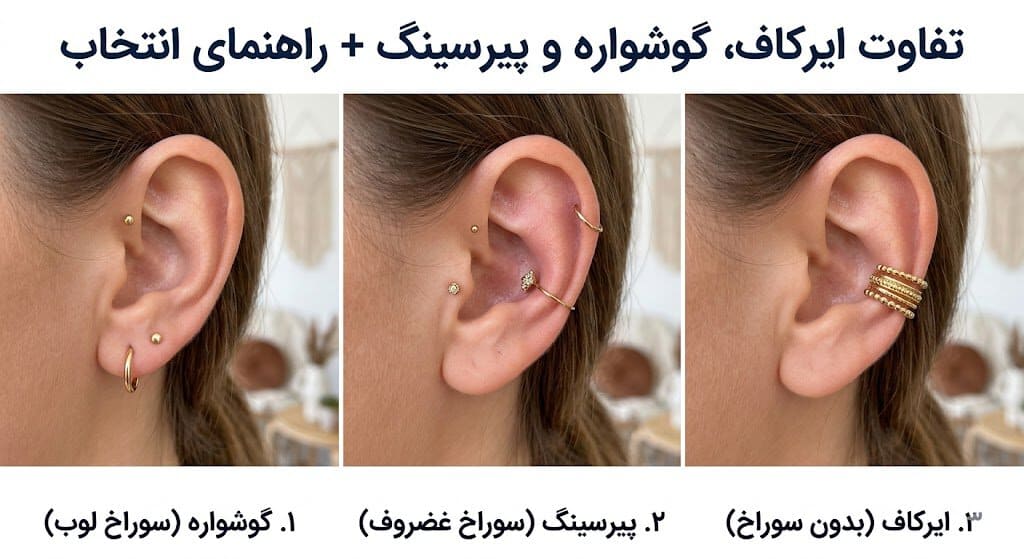 تفاوت ایرکاف با گوشواره و پیرسینگ چیه ؟