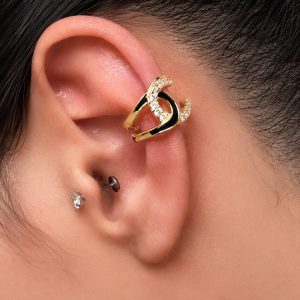 ایرکاف طلایی نگین‌دار مدل CC با طراحی لوکس و مدرن