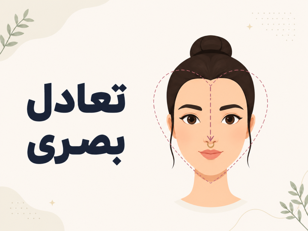 صورت قلبی با نمایش تعادل بصری پیرسینگ سپتوم