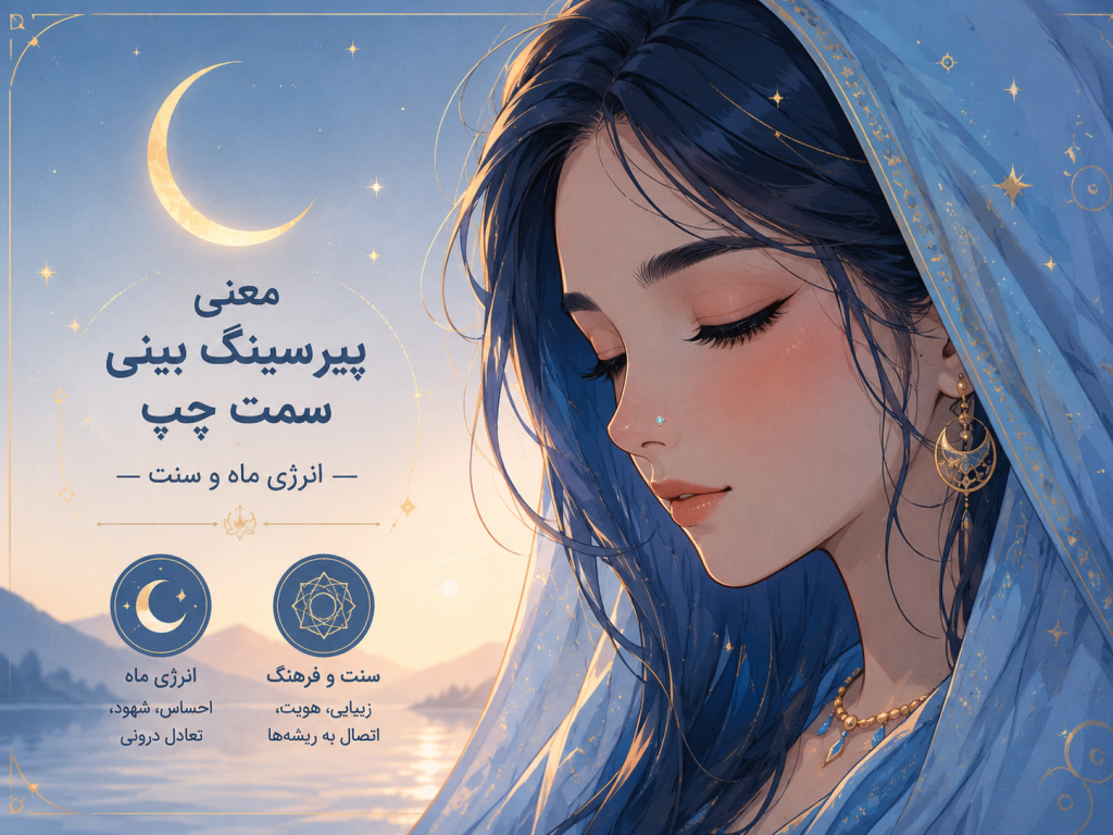معنی پیرسینگ بینی سمت چپ  انرژی ماه و سنت