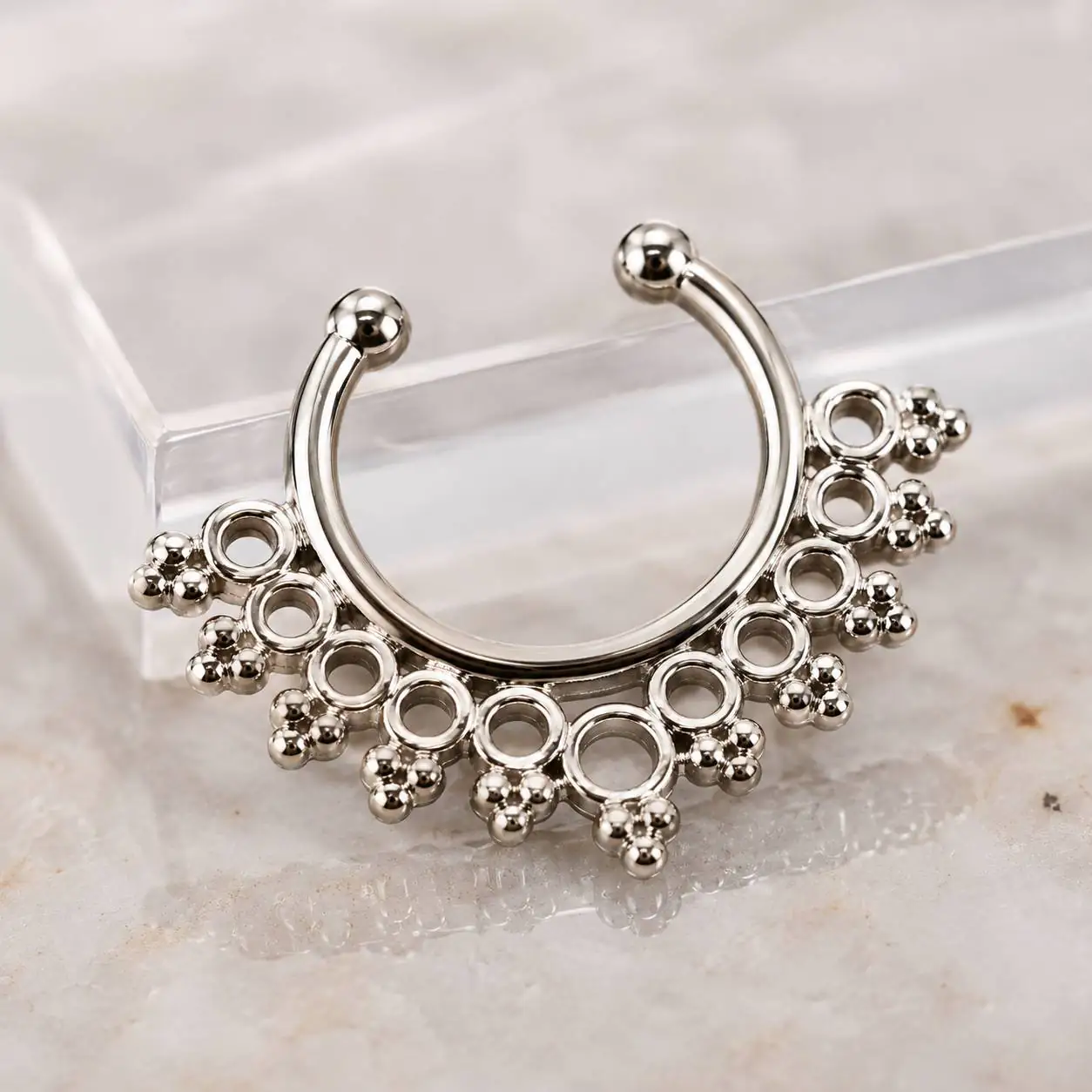indian-style-fake-septum-piercing-on-satin