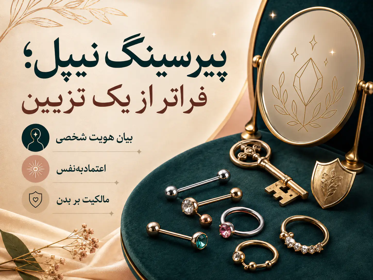 : زن با پیرسینگ نیپل به عنوان نماد بیان هویت شخصی