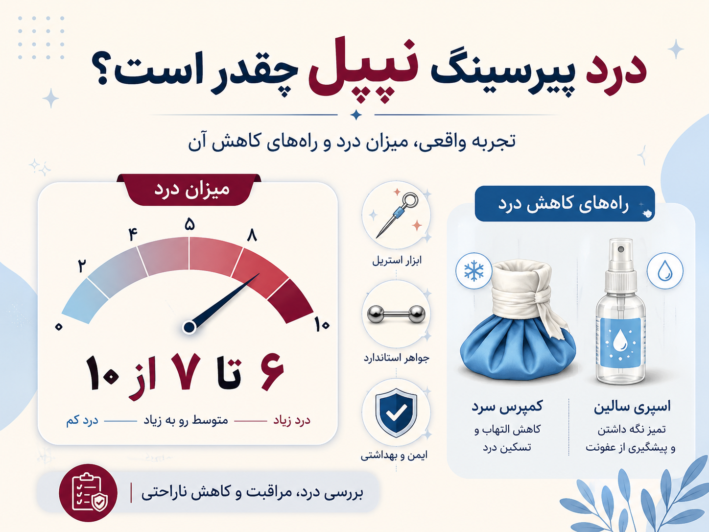 درد پیرسینگ نیپل چقدر است؟ تجربه واقعی، میزان درد و راه‌های کاهش آن