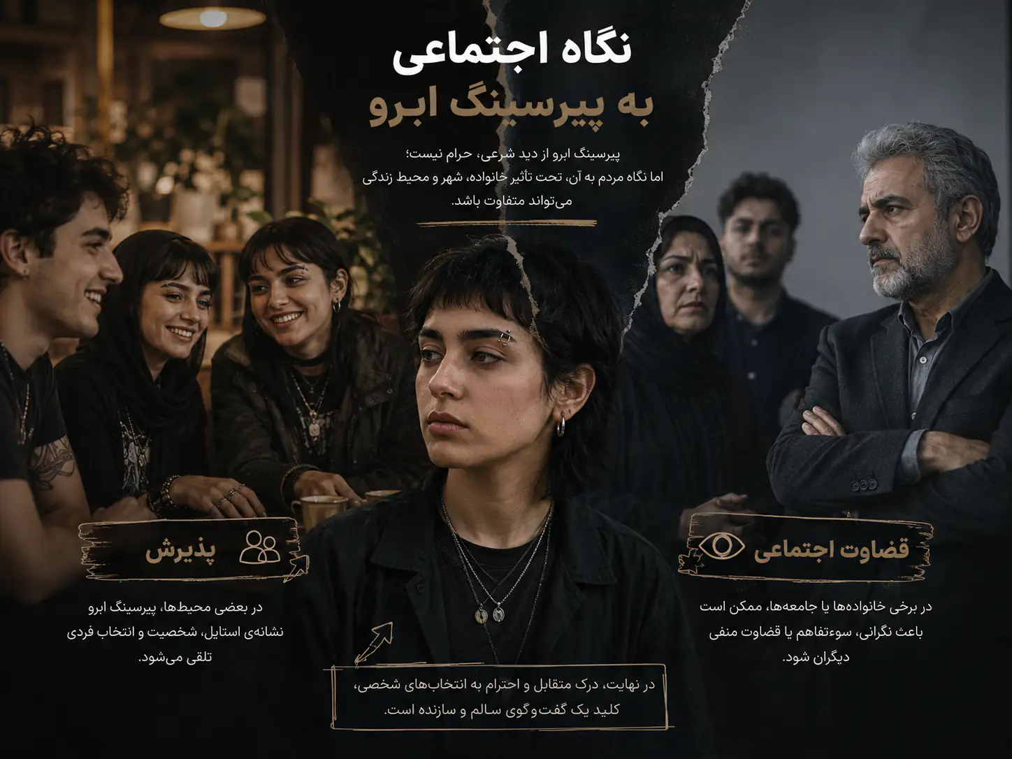 فضای بحث اجتماعی درباره پیرسینگ در ایران