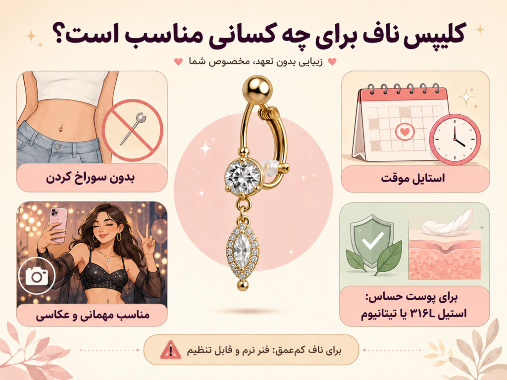 چه کسانی میتوانند از پیرسینگ ناف گیرهای استفاده کنند