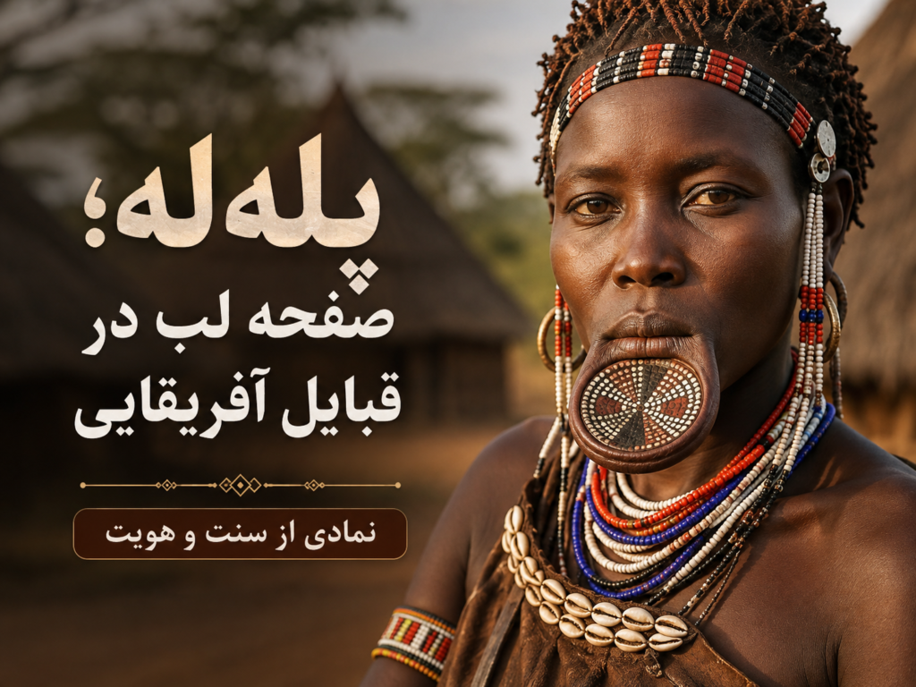 پیرسینگ لب سنتی قبایل آفریقایی و صفحه لب پله له
