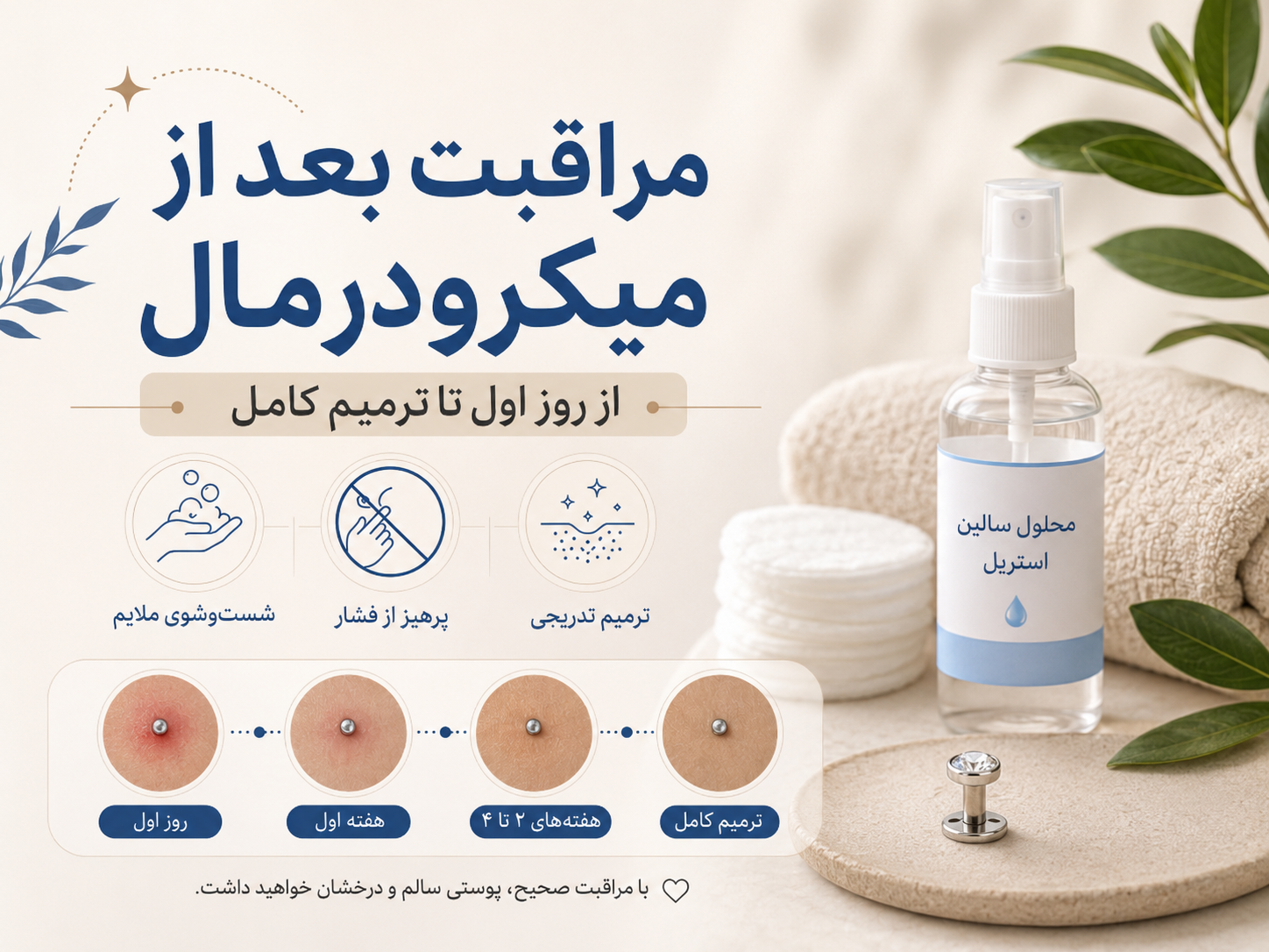مراقبت بعد از میکرودرمال؛ از روز اول تا ترمیم کامل