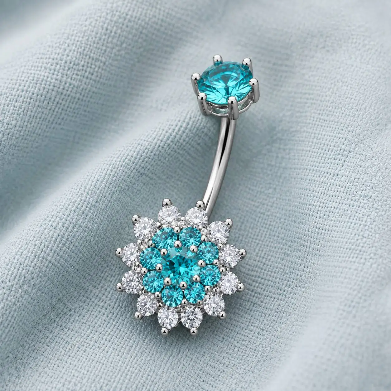 turquoise-floral-navel-piercing-cotton