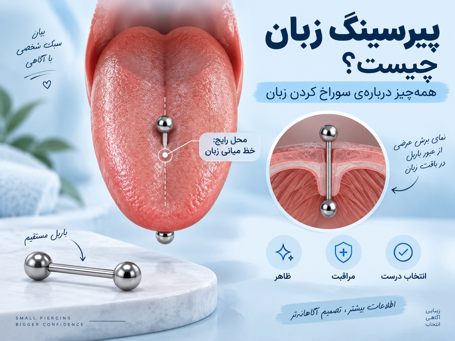 پیرسینگ زبان چیست؟ همه‌چیز درباره‌ی سوراخ کردن زبان
