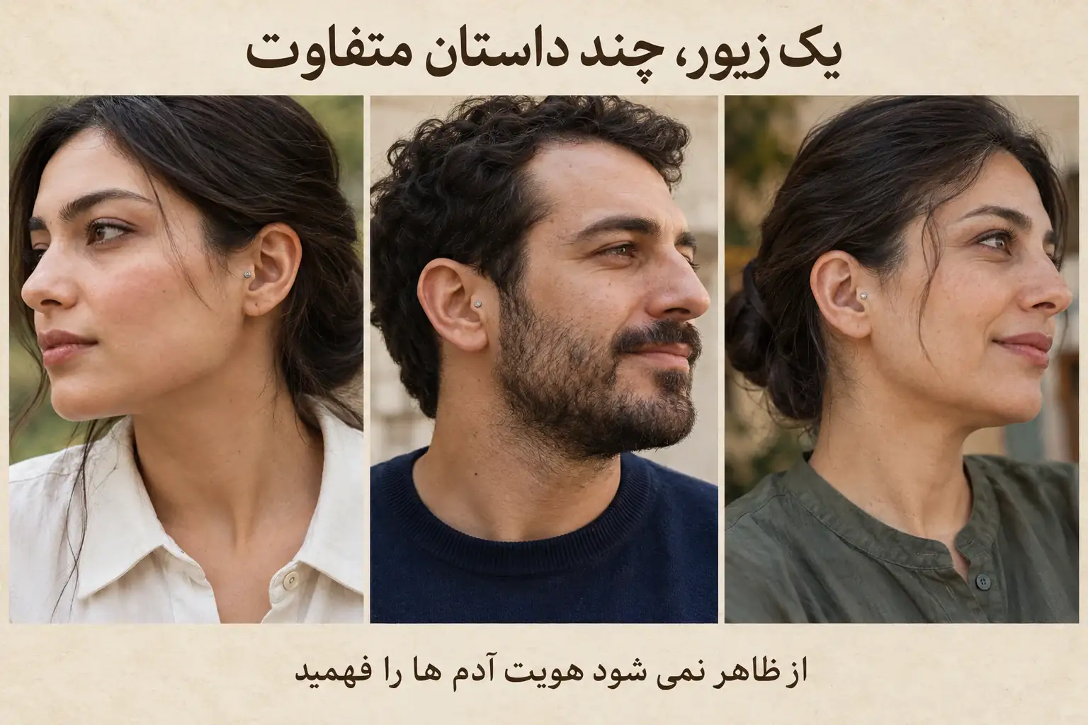 سه ظاهر متفاوت با زیور ظریف تراگوس برای نشان دادن شخصی بودن معنی پیرسینگ